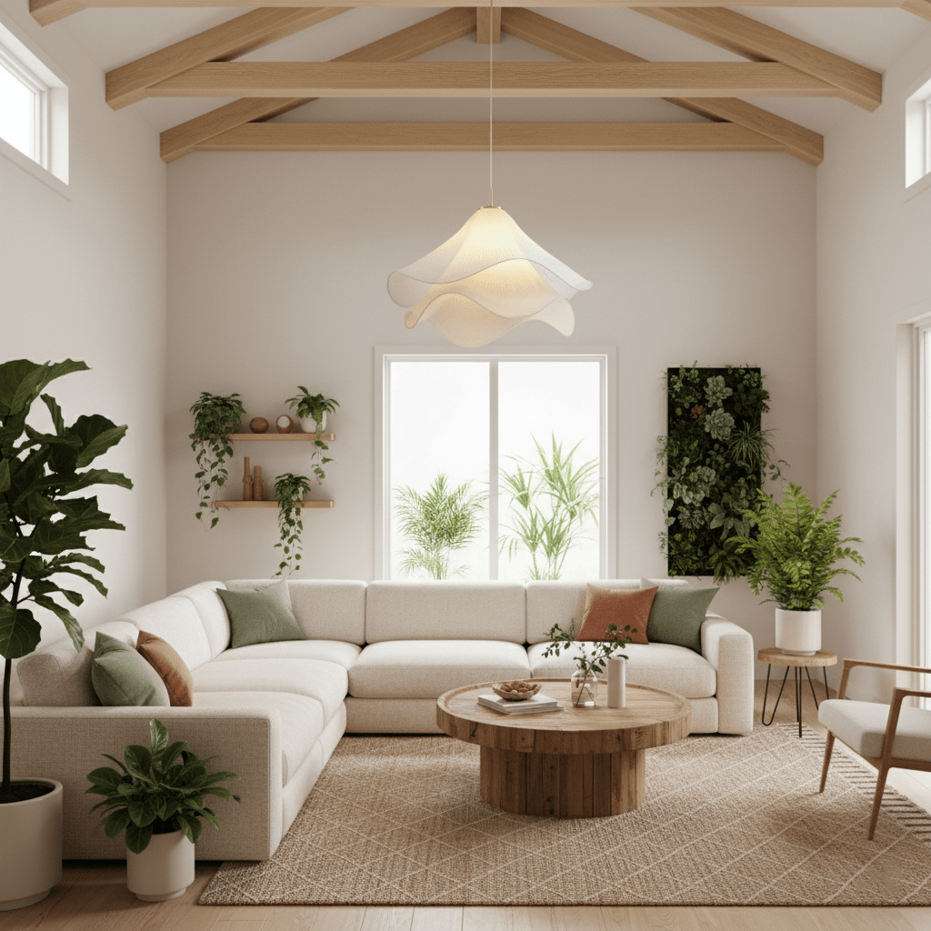 Lámpara colgante de pétalos de flores en capas, blanca y dorada, 24 pulgadas de diámetro, altura ajustable para comedor, cocina, dormitorio, sobre la mesa o isla | Thomler