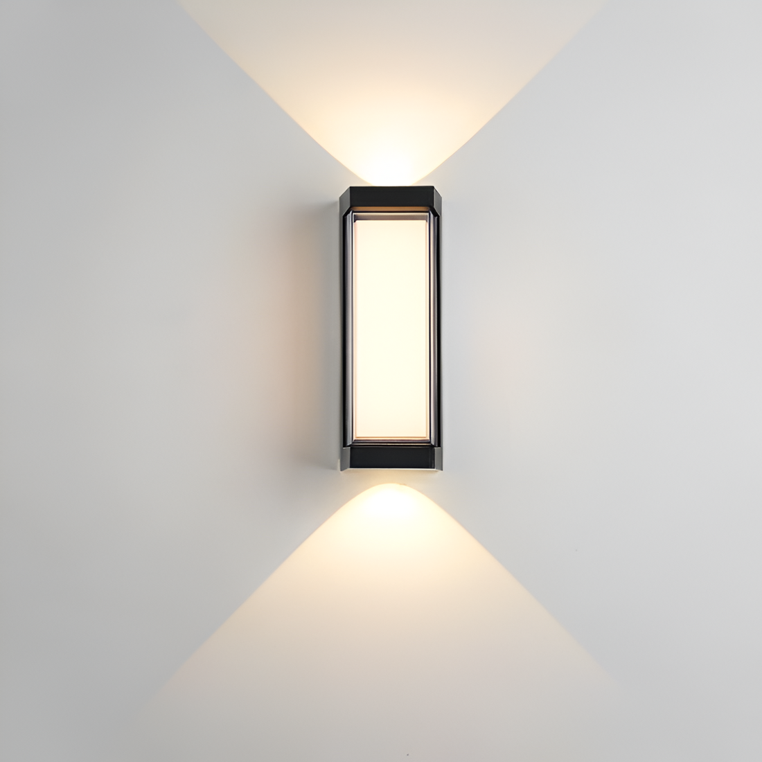 Outdoor Wandlamp 10,6 inch Zwart Waterdicht Bidirectionele Lichtbundel voor Buitenmuren Entree Veranda Tuinpad Architectonisch Accent IP6 | Thomler