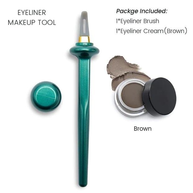 Precisie-eyeliner met veegvaste en waterproof formule voor winged eyeliner en alledaagse looks | Veganistische en diervriendelijke make-up eyeliner | Thomler