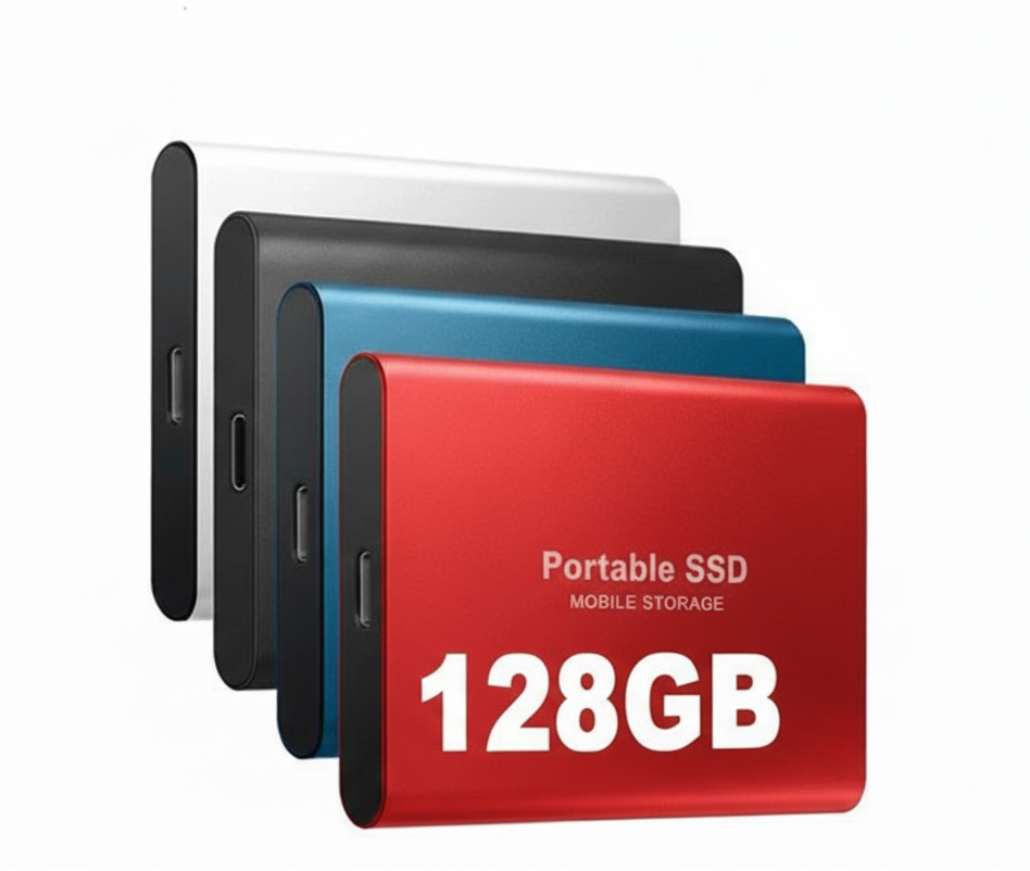 128GB Draagbare Solid State Drive USB-C High-Speed Externe Opslag Aluminium Schokbestendig voor PC Mac Android Spelcomputers 4K Video Back-up