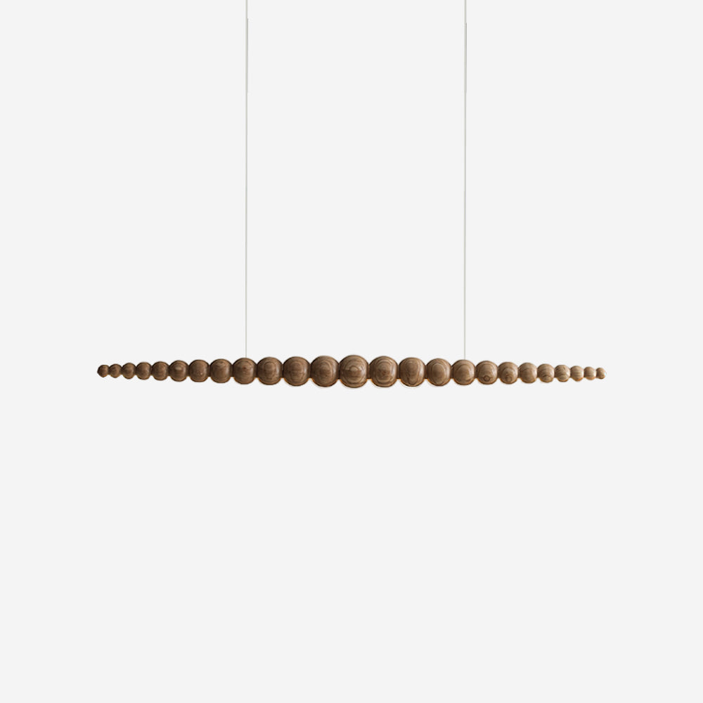 Hangende LED-armatuur 46 inch Metaal Hout Acryl Bolhanglamp 3000K Eigentijdse plafondlamp voor kookeiland eettafel | Thomler
