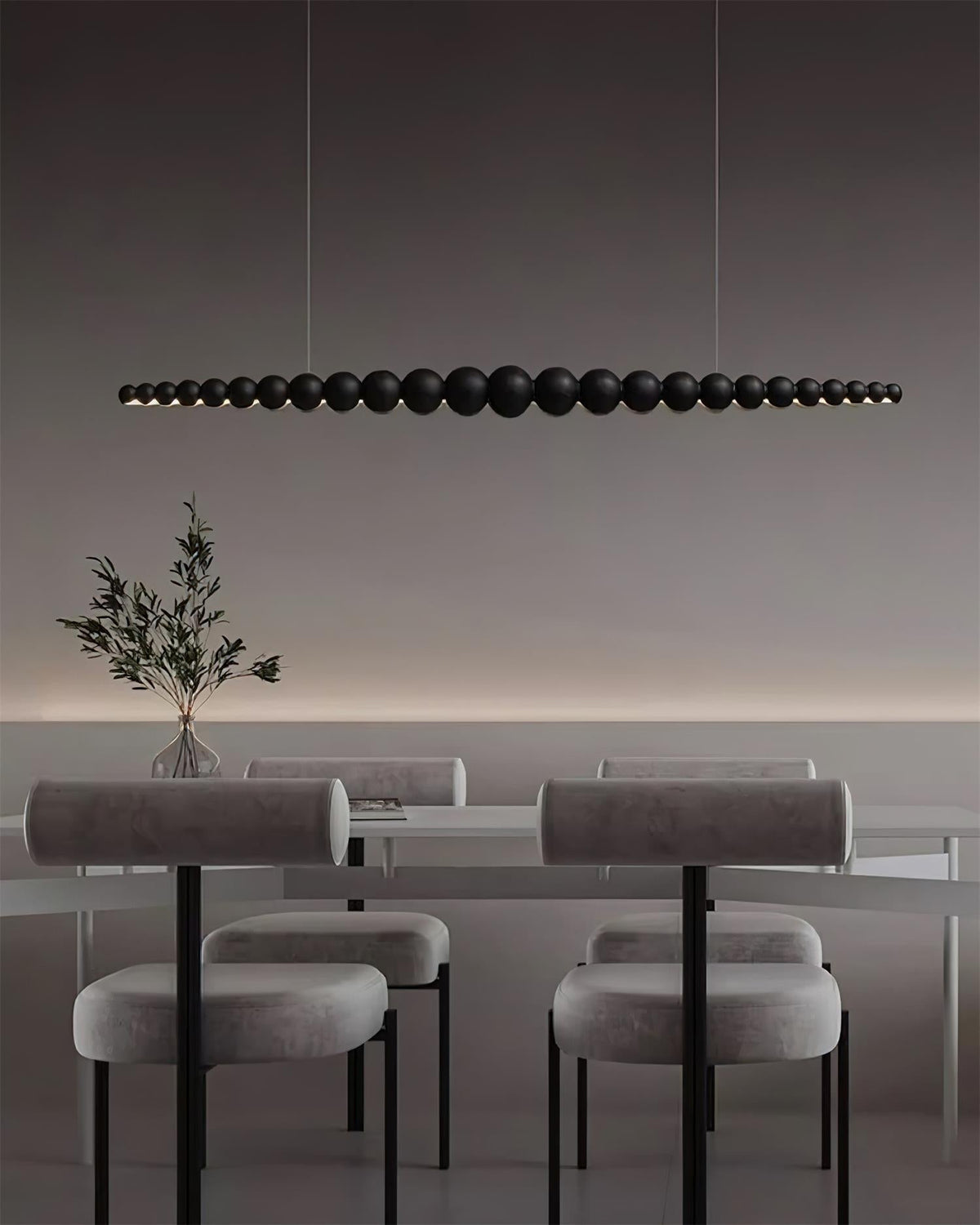 Hangende LED-armatuur 46 inch Metaal Hout Acryl Bolhanglamp 3000K Eigentijdse plafondlamp voor kookeiland eettafel | Thomler
