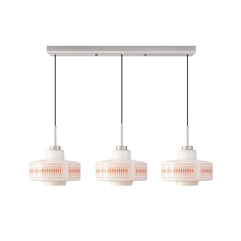 Metal & Glass Hanging Fixture 11 in Faceted Shade Indoor Overhead Lighting Dining Kitchen Island Suspended Lamp Modern Farmhouse Adjustable | Thomler