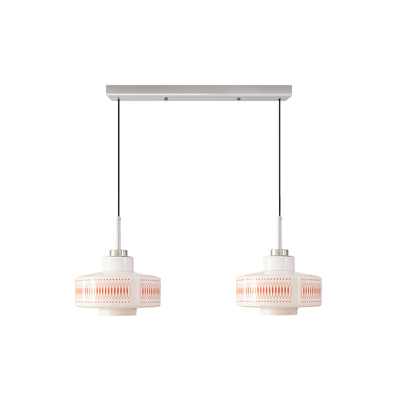 Metal & Glass Hanging Fixture 11 in Faceted Shade Indoor Overhead Lighting Dining Kitchen Island Suspended Lamp Modern Farmhouse Adjustable | Thomler