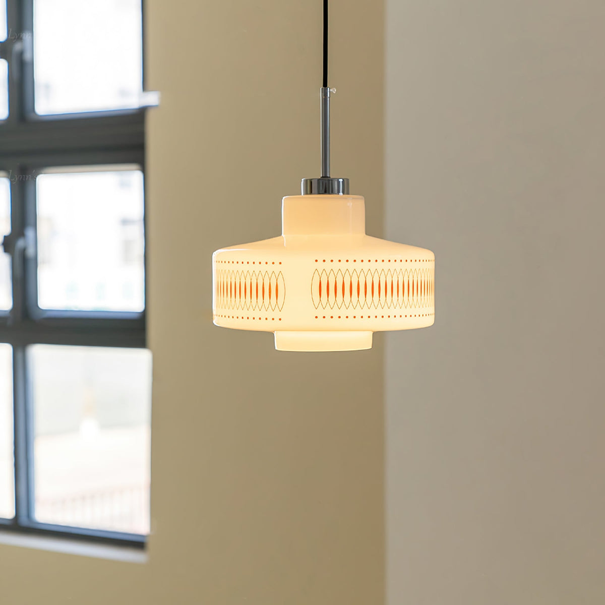 Metal & Glass Hanging Fixture 11 in Faceted Shade Indoor Overhead Lighting Dining Kitchen Island Suspended Lamp Modern Farmhouse Adjustable | Thomler