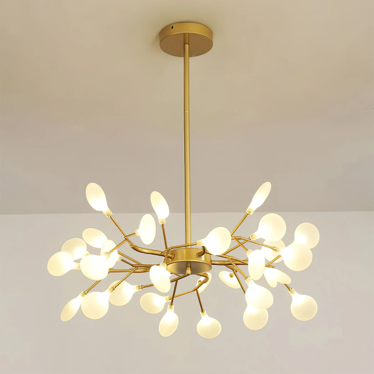 Branch Pendant Light Black Modern Chandelier LED 70 inches Metal Acrylic Warm White 3000K for Dining Room High Ceiling Open Plan | Thomler