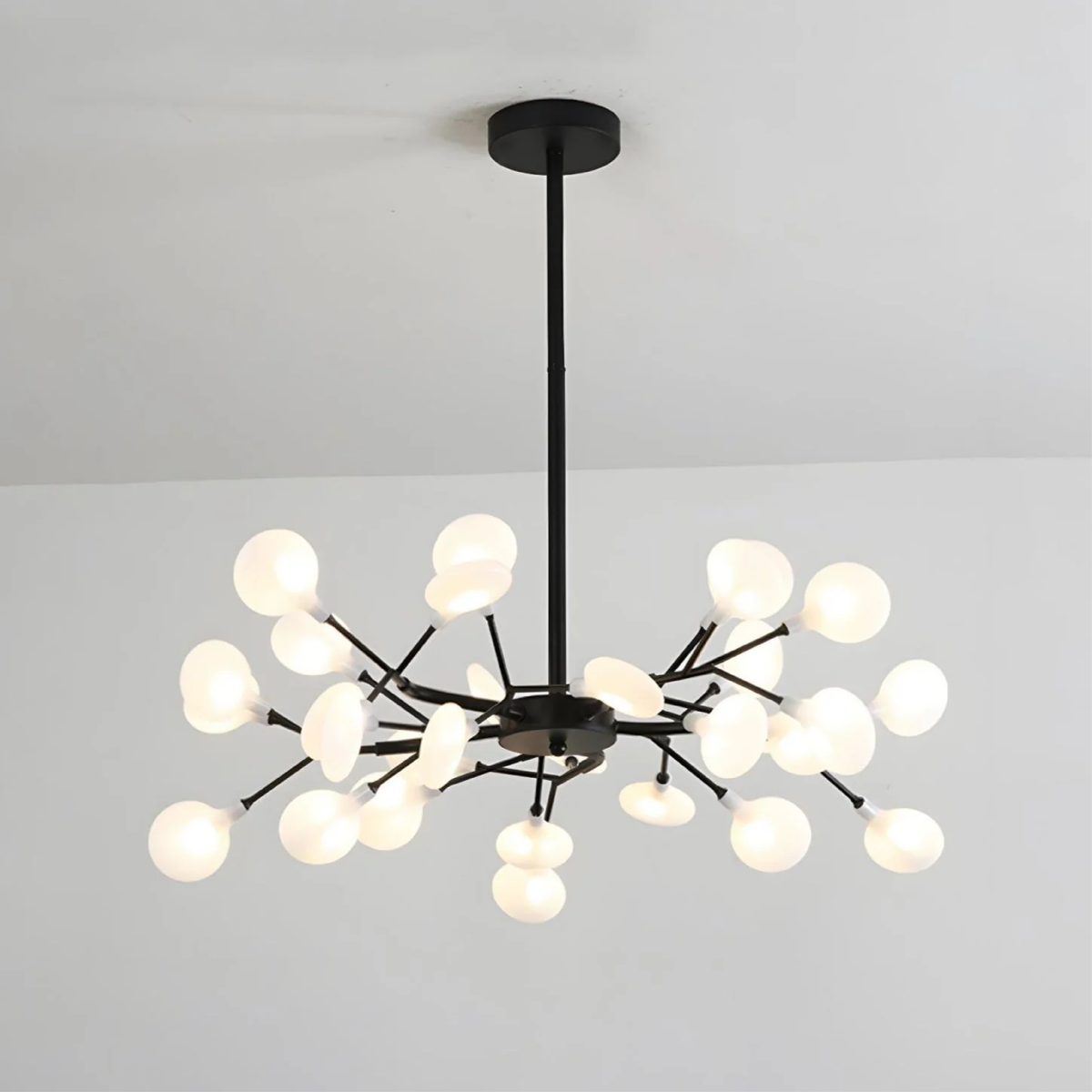 Branch Pendant Light Black Modern Chandelier LED 70 inches Metal Acrylic Warm White 3000K for Dining Room High Ceiling Open Plan | Thomler