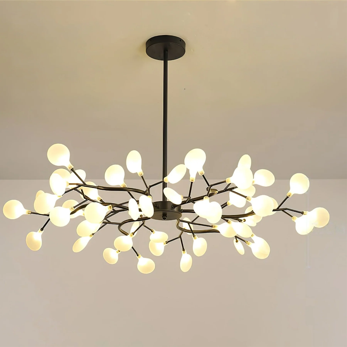 Branch Pendant Light Black Modern Chandelier LED 70 inches Metal Acrylic Warm White 3000K for Dining Room High Ceiling Open Plan | Thomler