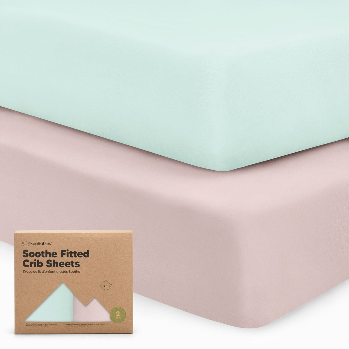 2-Pack Jersey Cotton Fitted Crib Sheets