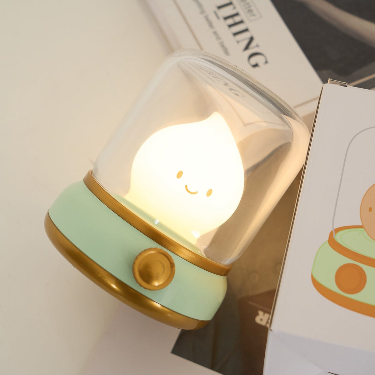 Vintage-Style Flame LED Accent Lamp 4 in Adjustable Brightness USB Rechargeable Bedroom Nightstand Reading Desk Decor | Thomler