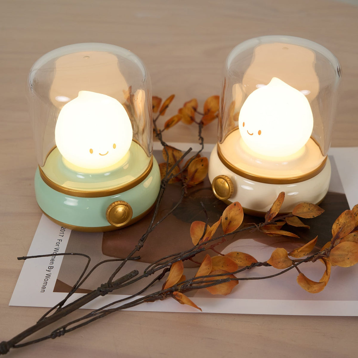 Vintage-Style Flame LED Accent Lamp 4 in Adjustable Brightness USB Rechargeable Bedroom Nightstand Reading Desk Decor | Thomler