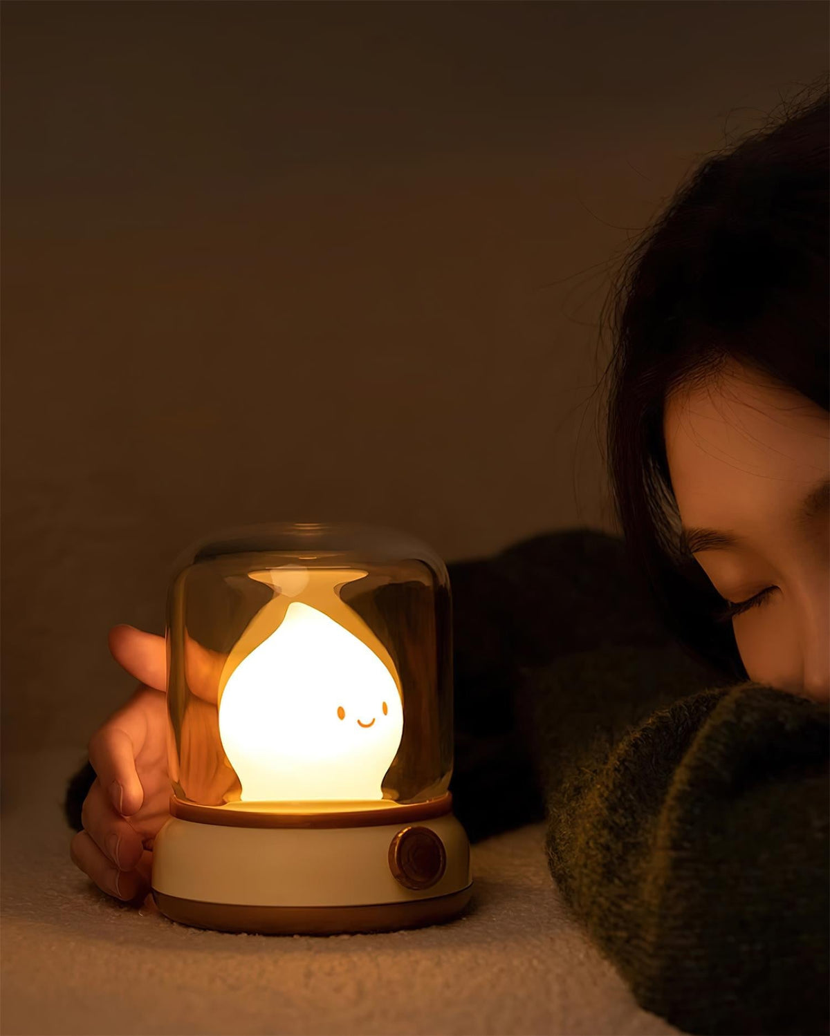 Vintage-Style Flame LED Accent Lamp 4 in Adjustable Brightness USB Rechargeable Bedroom Nightstand Reading Desk Decor | Thomler