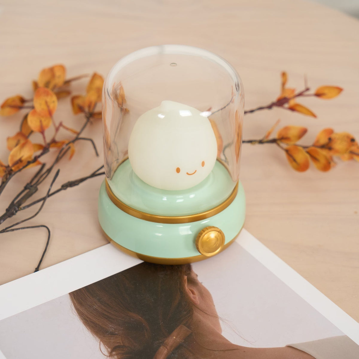 Vintage-Style Flame LED Accent Lamp 4 in Adjustable Brightness USB Rechargeable Bedroom Nightstand Reading Desk Decor | Thomler
