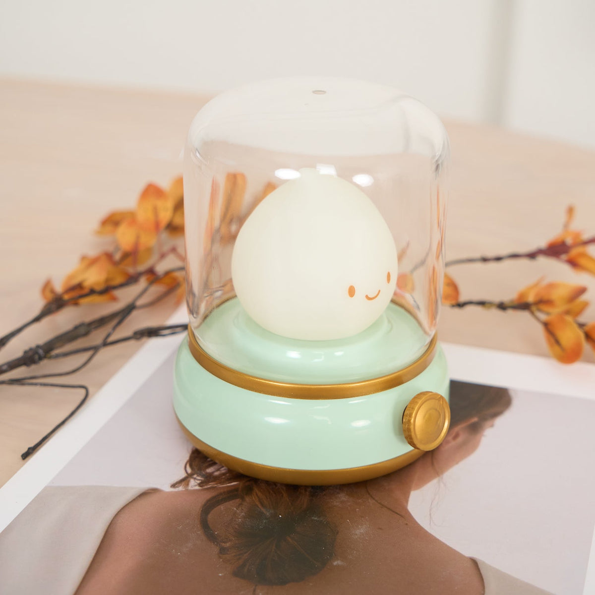 Vintage-Style Flame LED Accent Lamp 4 in Adjustable Brightness USB Rechargeable Bedroom Nightstand Reading Desk Decor | Thomler