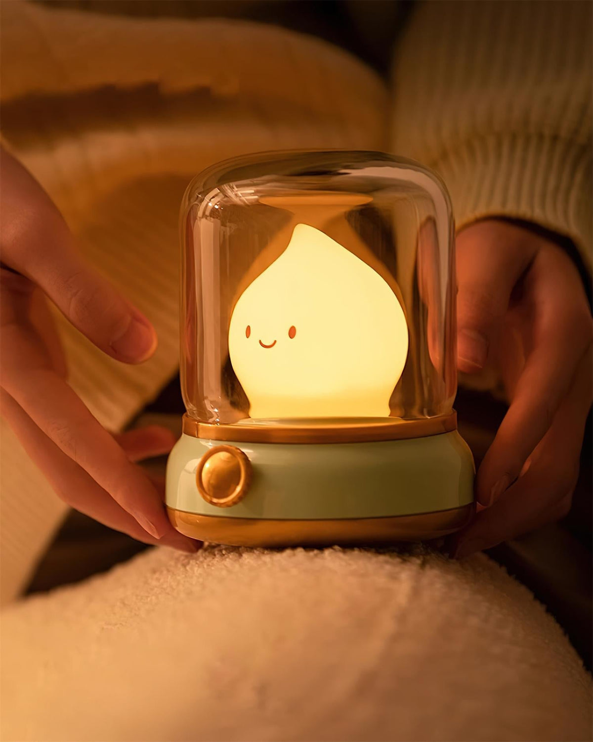 Vintage-Style Flame LED Accent Lamp 4 in Adjustable Brightness USB Rechargeable Bedroom Nightstand Reading Desk Decor | Thomler
