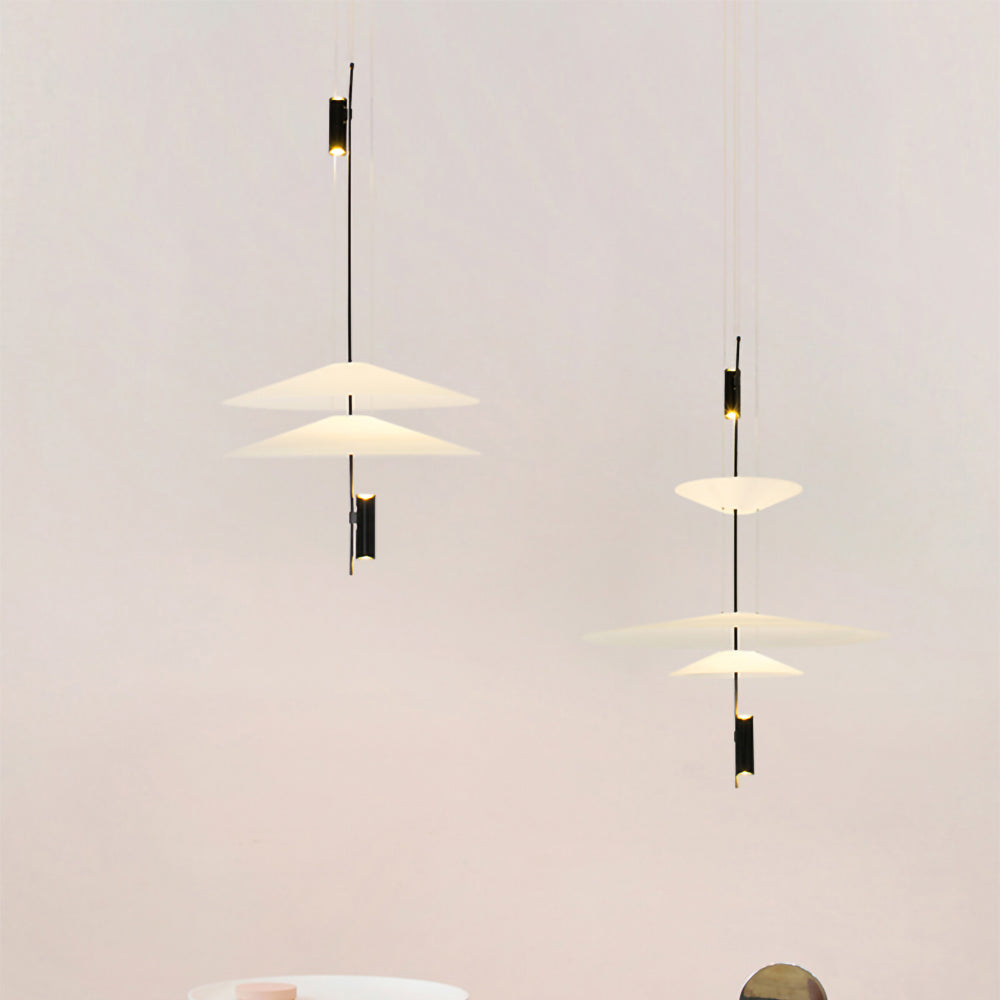 Lámpara de techo LED moderna de 26 pulgadas, acrílico blanco, altura ajustable, para cocina, comedor, dormitorio, entrada, iluminación de techo
