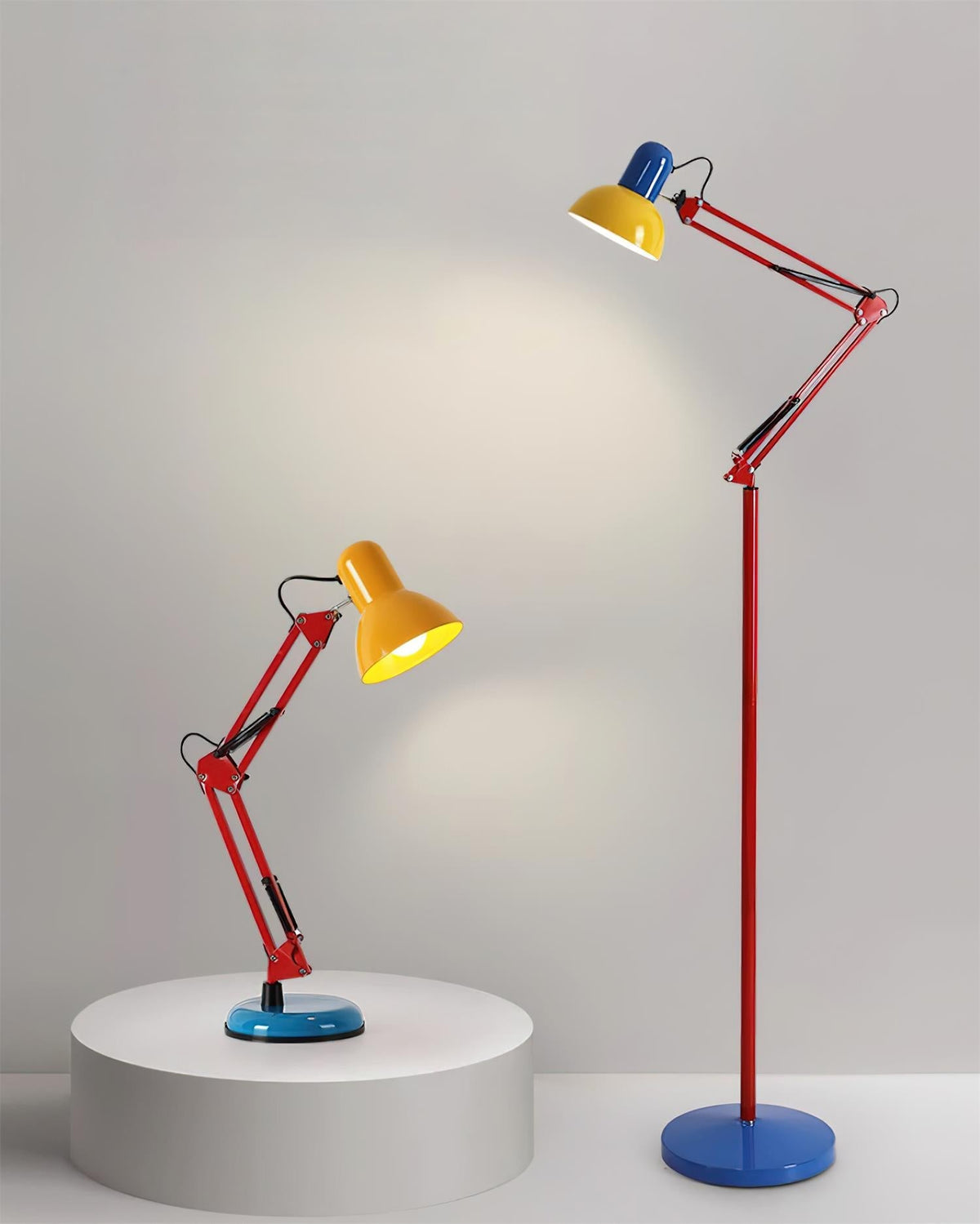 Articulating Metal Arm Task Lamp 21.6 in with Multicolor Accents for Desks Bedrooms Home Office Reading Study Workspace Nightstand | Thomler
