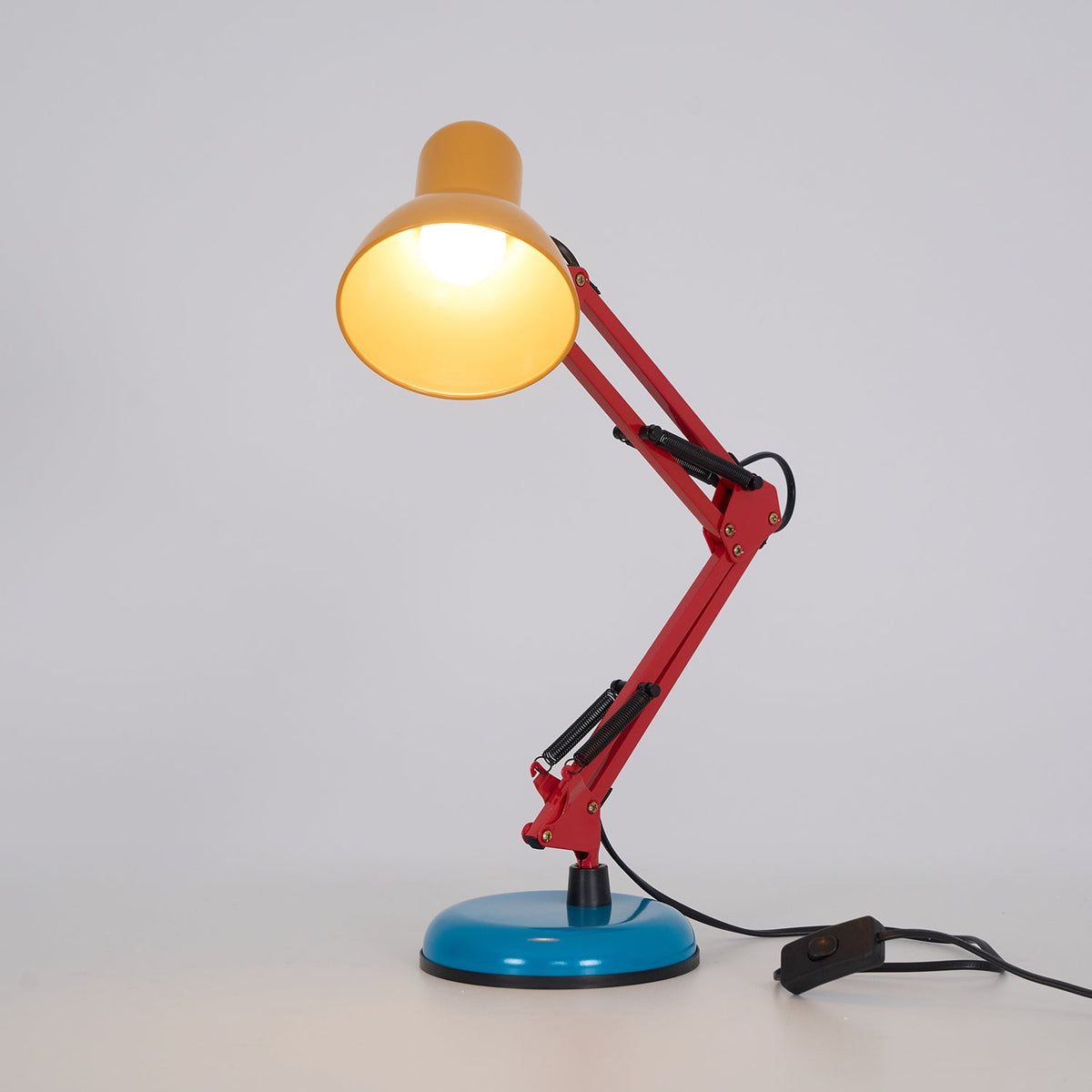 Articulating Metal Arm Task Lamp 21.6 in with Multicolor Accents for Desks Bedrooms Home Office Reading Study Workspace Nightstand | Thomler