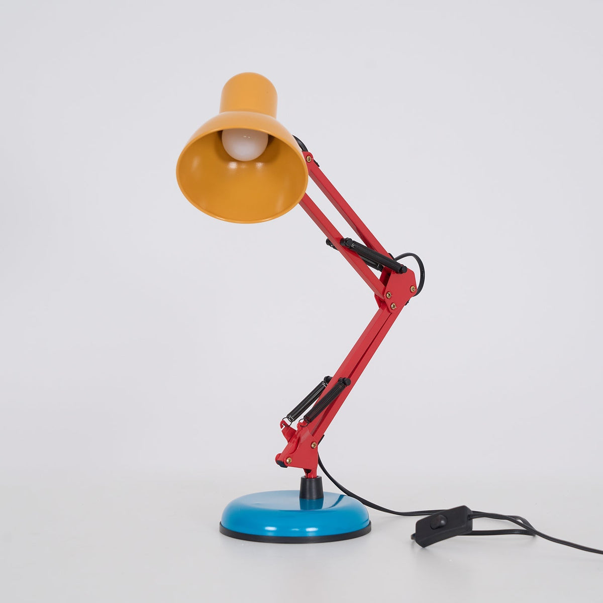 Articulating Metal Arm Task Lamp 21.6 in with Multicolor Accents for Desks Bedrooms Home Office Reading Study Workspace Nightstand | Thomler