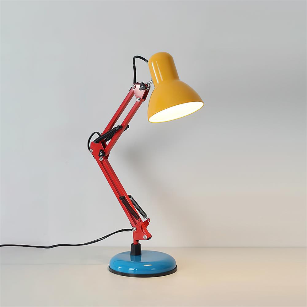 Articulating Metal Arm Task Lamp 21.6 in with Multicolor Accents for Desks Bedrooms Home Office Reading Study Workspace Nightstand | Thomler