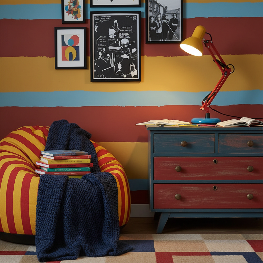 Articulating Metal Arm Task Lamp 21.6 in with Multicolor Accents for Desks Bedrooms Home Office Reading Study Workspace Nightstand | Thomler