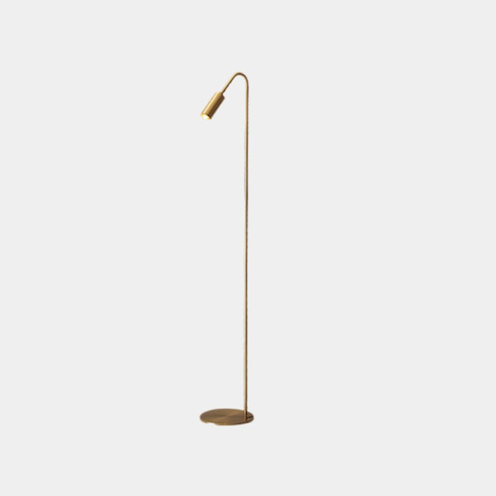 Arching Brass Spotlight Lamp with Adjustable LED Temperature 51 in Tall for Modern Homes Offices and Art Spaces