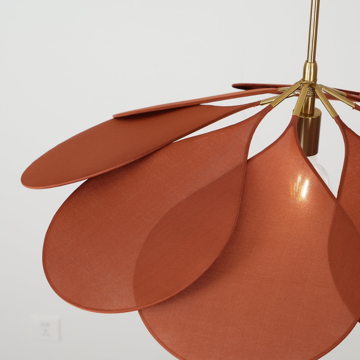 Hanging Ceiling Fixture Floral Textile Shade 31.5 Inch Diameter Cream Adjustable Cable E27 Socket Modern Vintage Dining Room Bedroom Lightin | Thomler