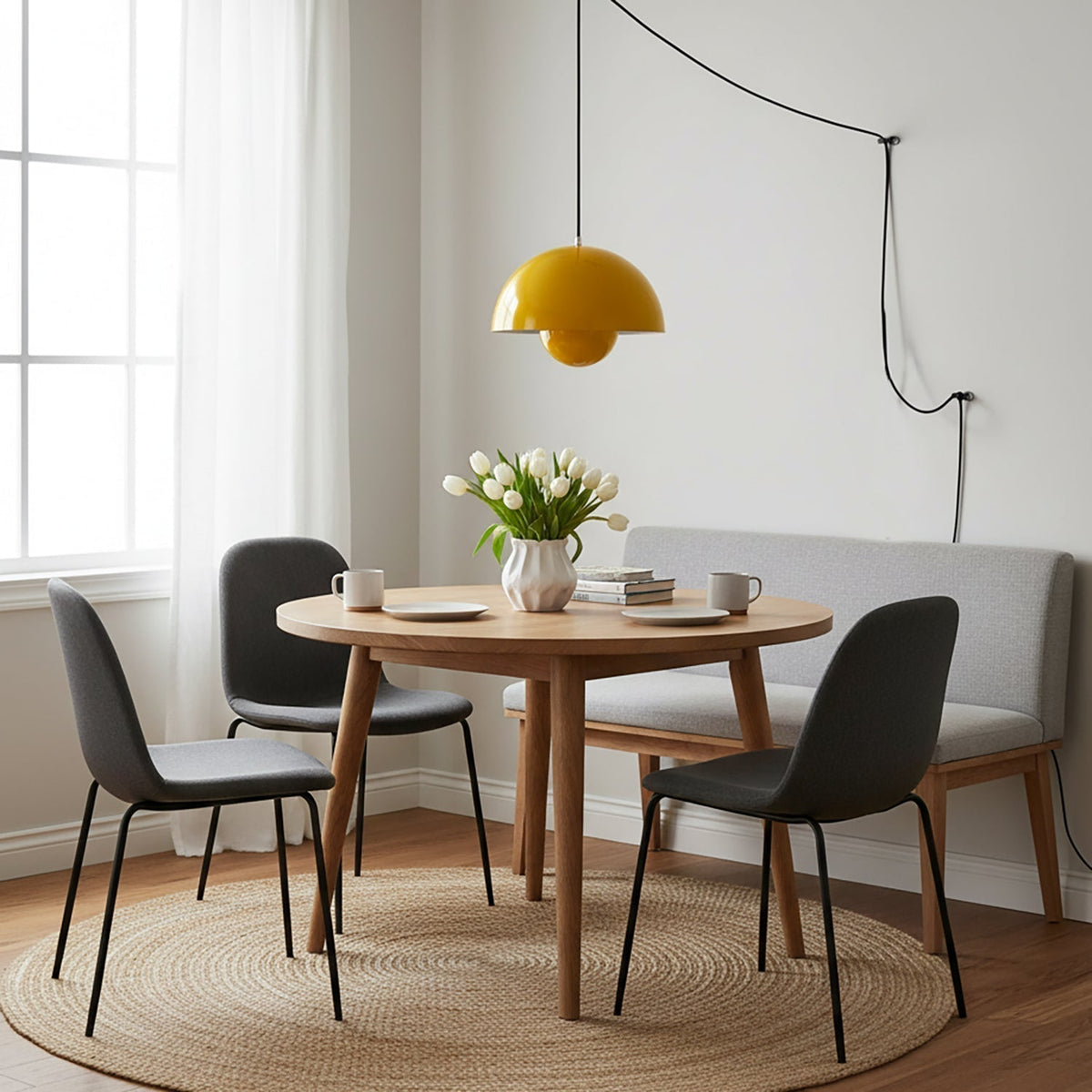 Aluminium-Pendelleuchte, 9-Zoll-Kuppelschirm, verstellbares Kabel, moderne Beleuchtung, Küchen- und Esszimmer-Insel, Deckenlampe, geometrische Halbkugel