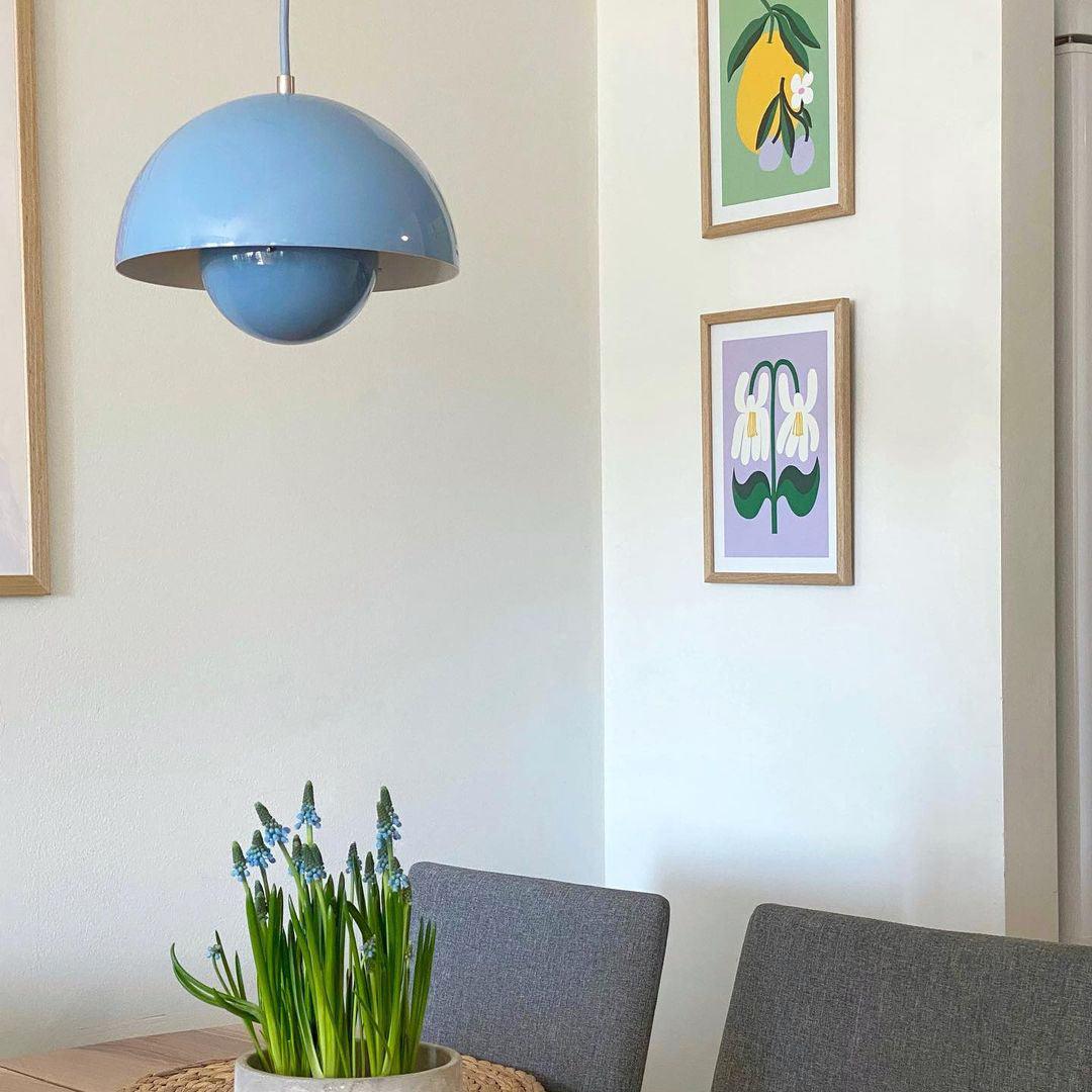Geometric Aluminum Hanging Fixture 9 Inch Matte Modern Overhead Illumination for Kitchen Dining Room Entry | Thomler