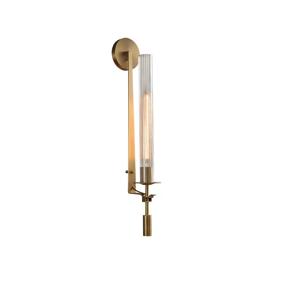 Wandlamp 28 inch Helderglazen buizen Metalen frame E26-fitting voor gangen, slaapkamers, woonkamers, entrees, hedendaags industrieel | Thomler