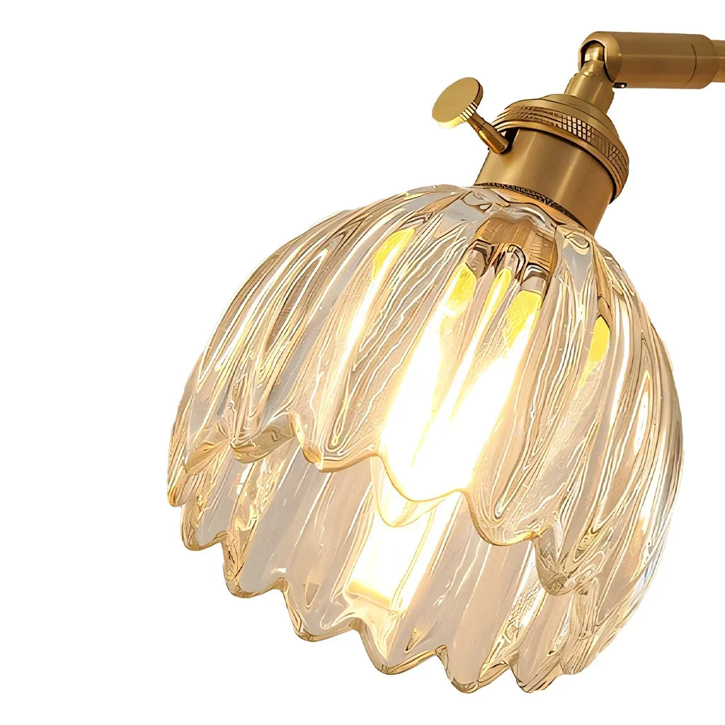 Adjustable Glass Sconce 8-Inch Tulip Shade for Bedroom Hallway Living Room Corner Accent Lighting E27 Socket Rotatable Design | Thomler