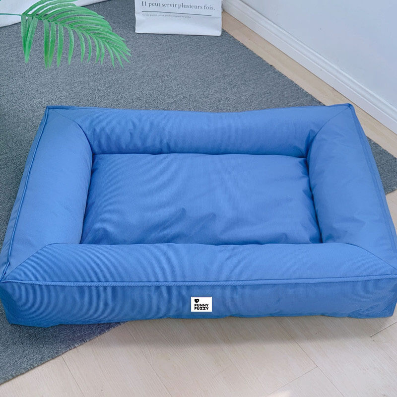 Cama para perro con bordes elevados, espuma para alivio articular y funda impermeable para razas grandes