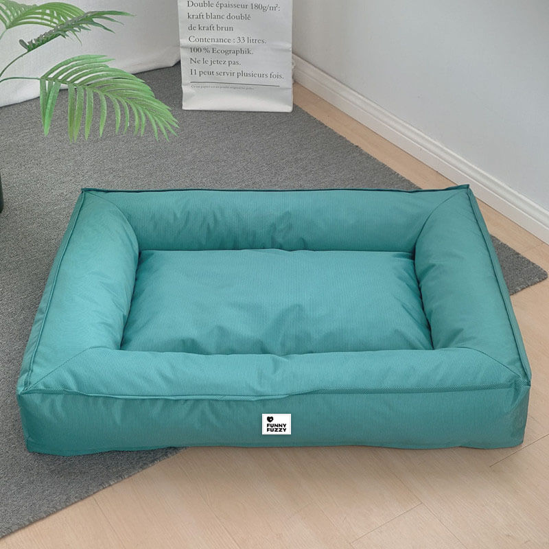 Cama para perro con bordes elevados, espuma para alivio articular y funda impermeable para razas grandes