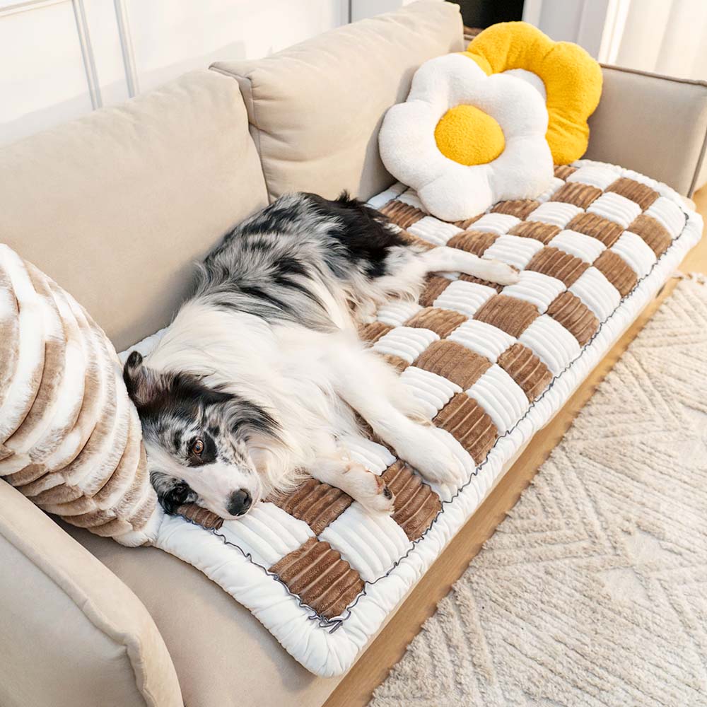 Chenille Deken voor Huisdieren met Antislip-onderzijde – Pluche Meubelbeschermer voor Honden & Katten – Wasbare Bankhoes