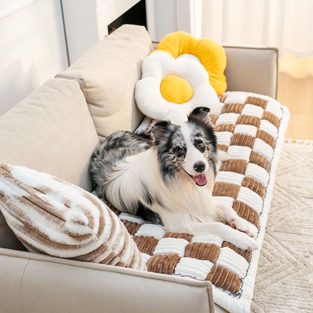 Chenille Deken voor Huisdieren met Antislip-onderzijde – Pluche Meubelbeschermer voor Honden & Katten – Wasbare Bankhoes