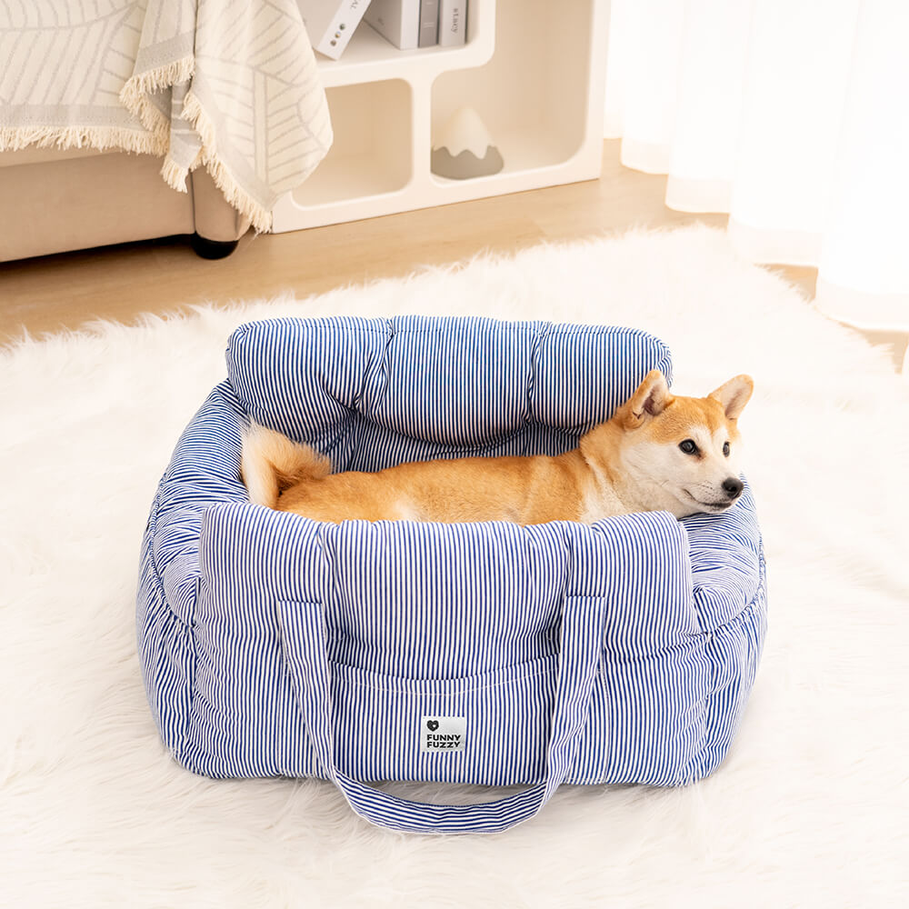 Asiento elevador para perros grandes – Transportín de viaje portátil con correa para el hombro, cojín de algodón lavable para SUV, camioneta y sedán – Seguro