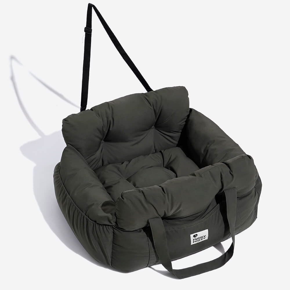 Asiento elevador para perros grandes – Transportín de viaje portátil con correa para el hombro, cojín de algodón lavable para SUV, camioneta y sedán – Seguro