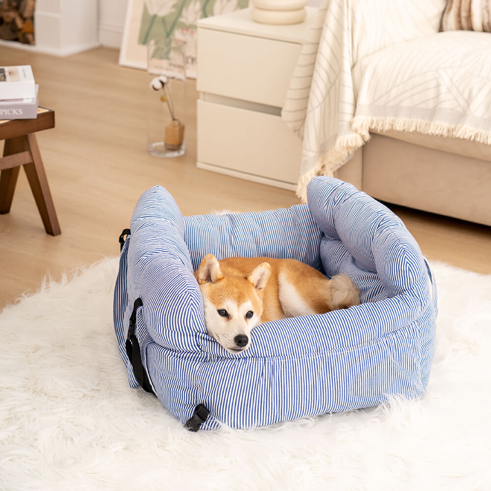 Asiento elevador para perros grandes – Transportín de viaje portátil con correa para el hombro, cojín de algodón lavable para SUV, camioneta y sedán – Seguro