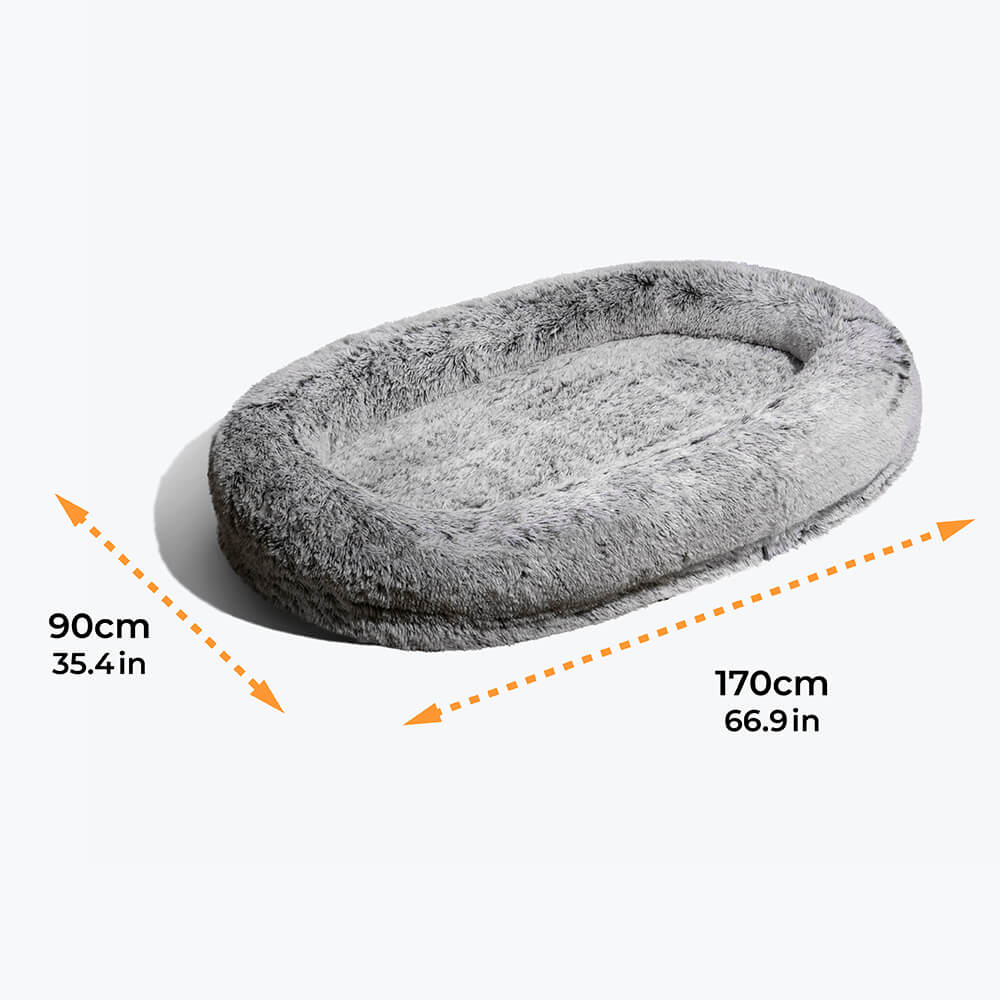 Round Bolster Pet Bed with Orthopedic Foam Support for Dogs | Raised Edge Calming Bed with Machine Washable Cover & Waterproof Liner