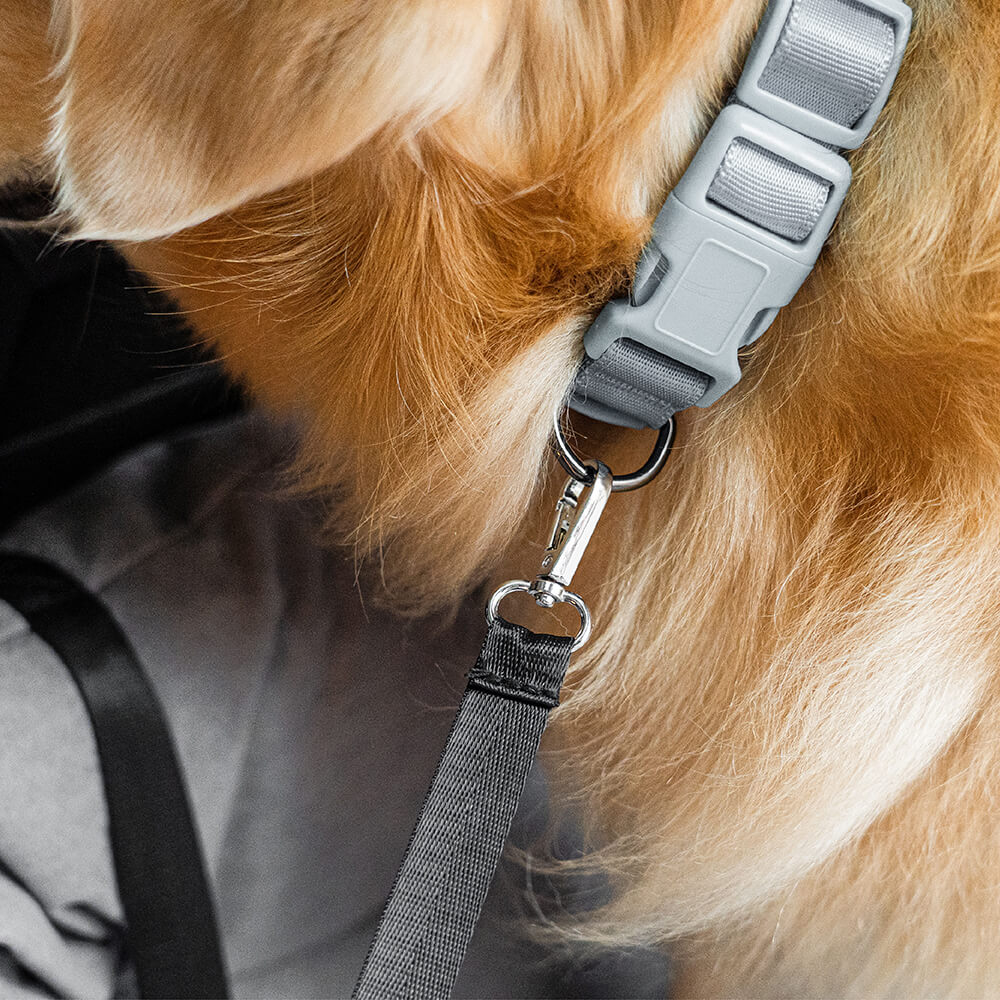 Funda de asiento de coche para perros – Hamaca de viaje acolchada para perros medianos y grandes con correas de seguridad y bolsillos de almacenamiento