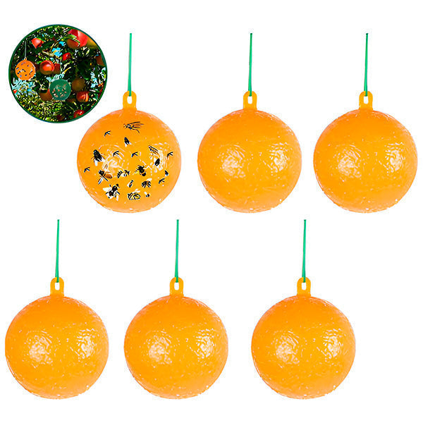 Hangende vliegenval met kleeflaag (6 stuks)