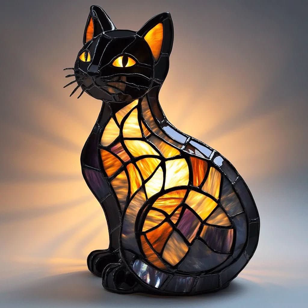 Lámpara de noche LED de silicona con forma de gato recargable, control táctil, lámpara de escritorio para dormitorio, oficina, habitación infantil, iluminación ambiental, portátil, alimentada por USB, multico | Thomler