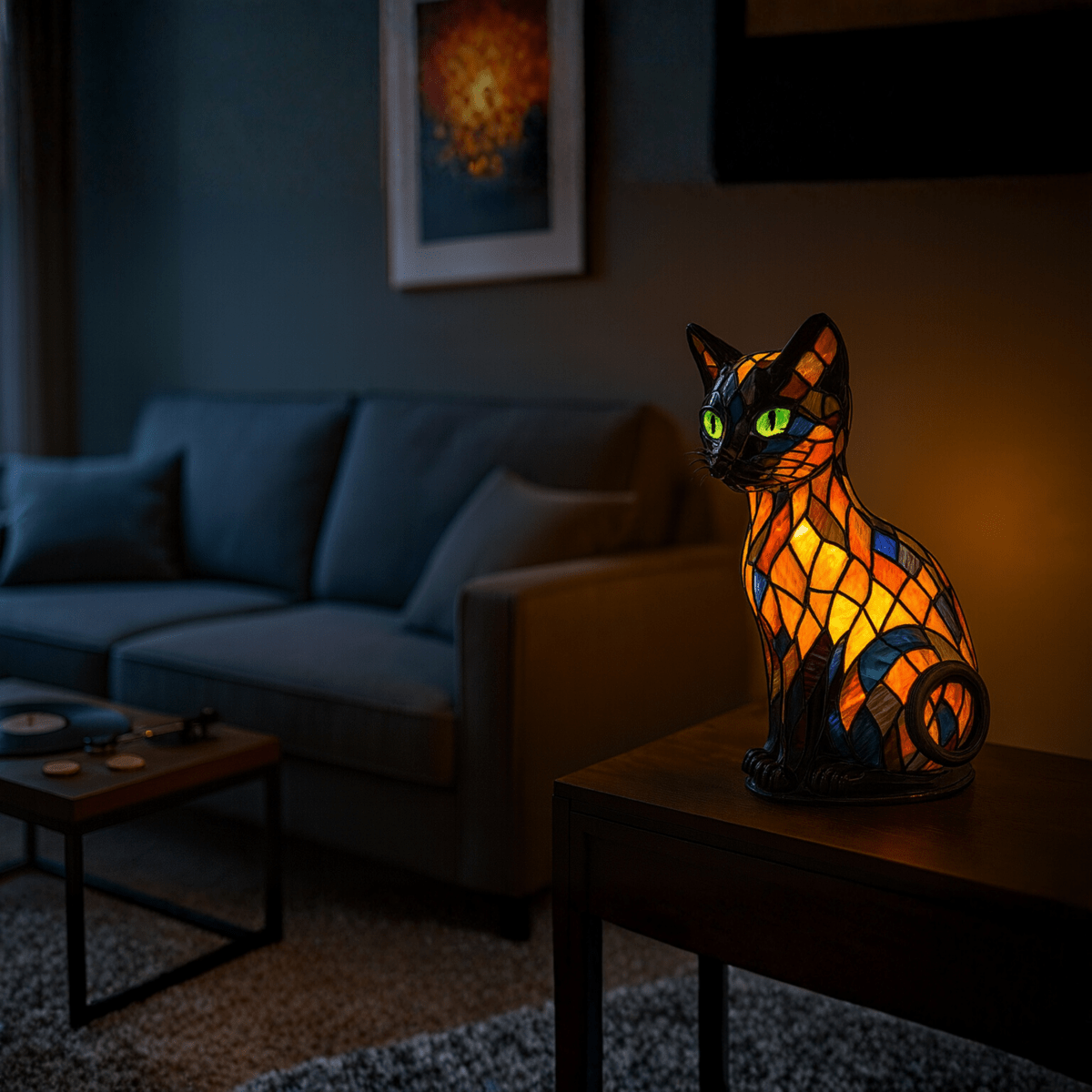 Lámpara de noche LED de silicona con forma de gato recargable, control táctil, lámpara de escritorio para dormitorio, oficina, habitación infantil, iluminación ambiental, portátil, alimentada por USB, multico | Thomler