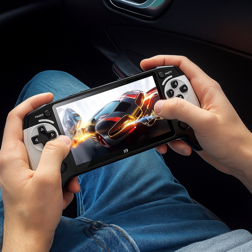 Consola de juegos portátil con 10,000 juegos integrados, pantalla HD de 5.5 pulgadas para niños y viajes | Thomler