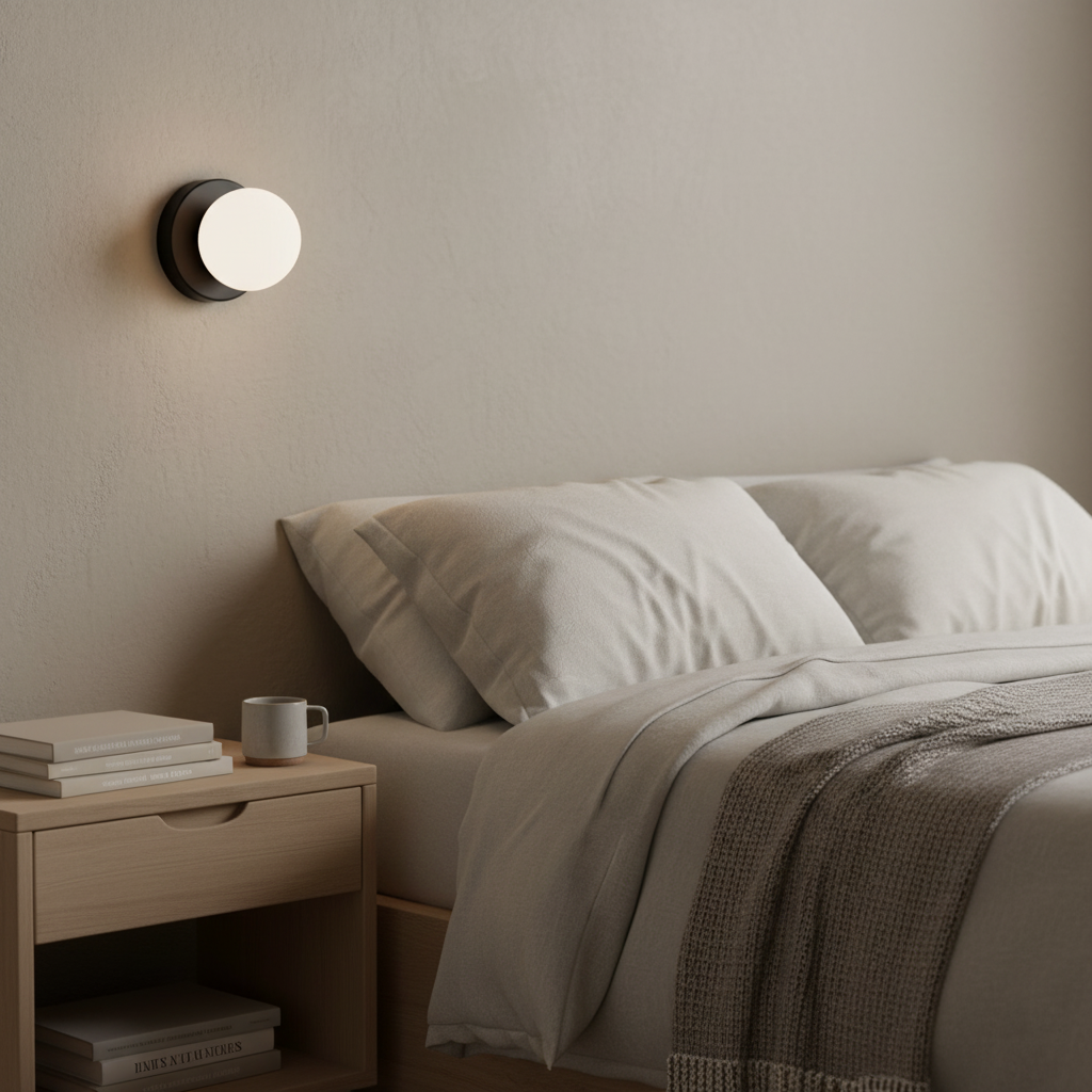 Compact Glass Sconce Light 3.9 in White Accent Fixture Bedside Hallway Nordic Minimalist G9 LED Downlight Indoor Mounted | Thomler