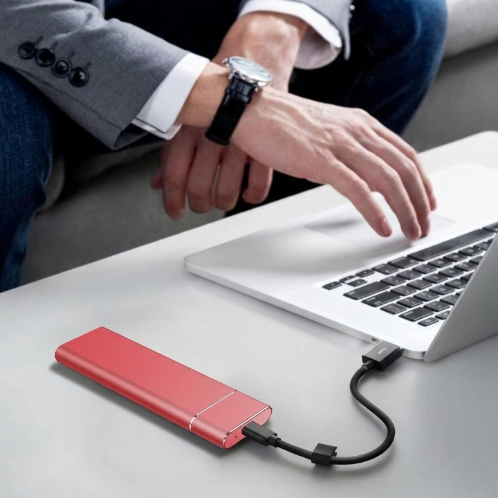 Portable Solid State Drive 8 TB USB-C High-Speed External Storage for Laptop Desktop Gaming Console Television Backup Aluminum Housing | Thomler