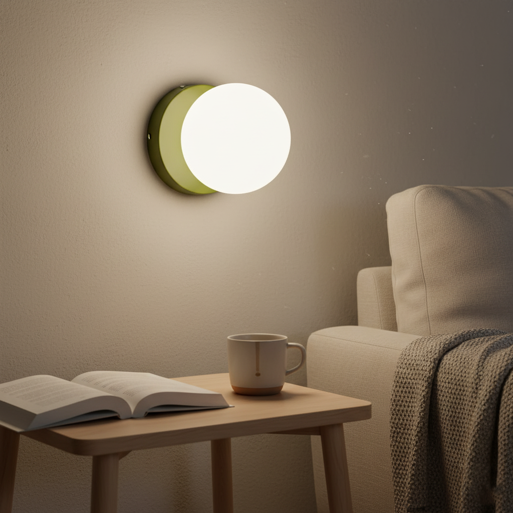 Compact Glass Sconce Light 3.9 in White Accent Fixture Bedside Hallway Nordic Minimalist G9 LED Downlight Indoor Mounted | Thomler