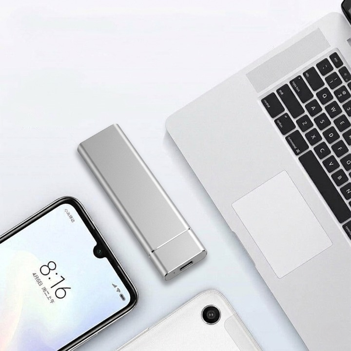 Portable Solid State Drive 8 TB USB-C High-Speed External Storage for Laptop Desktop Gaming Console Television Backup Aluminum Housing | Thomler