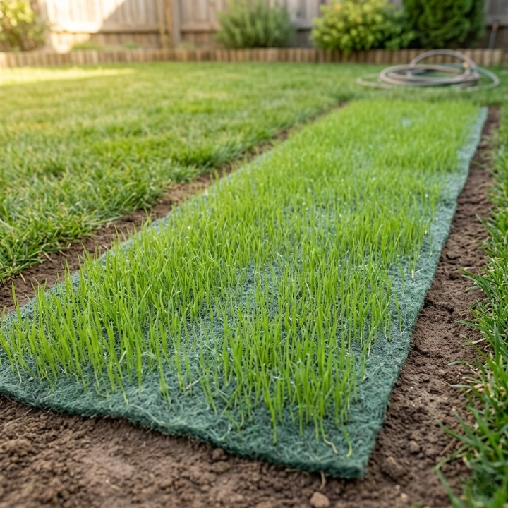 Biodegradable Lawn Repair Roll 118 in × 8 in Bare Spot Seeding Mat Garden Patch Recovery Double Pack Outdoor Yard Coverage 13 sq ft | Thomler