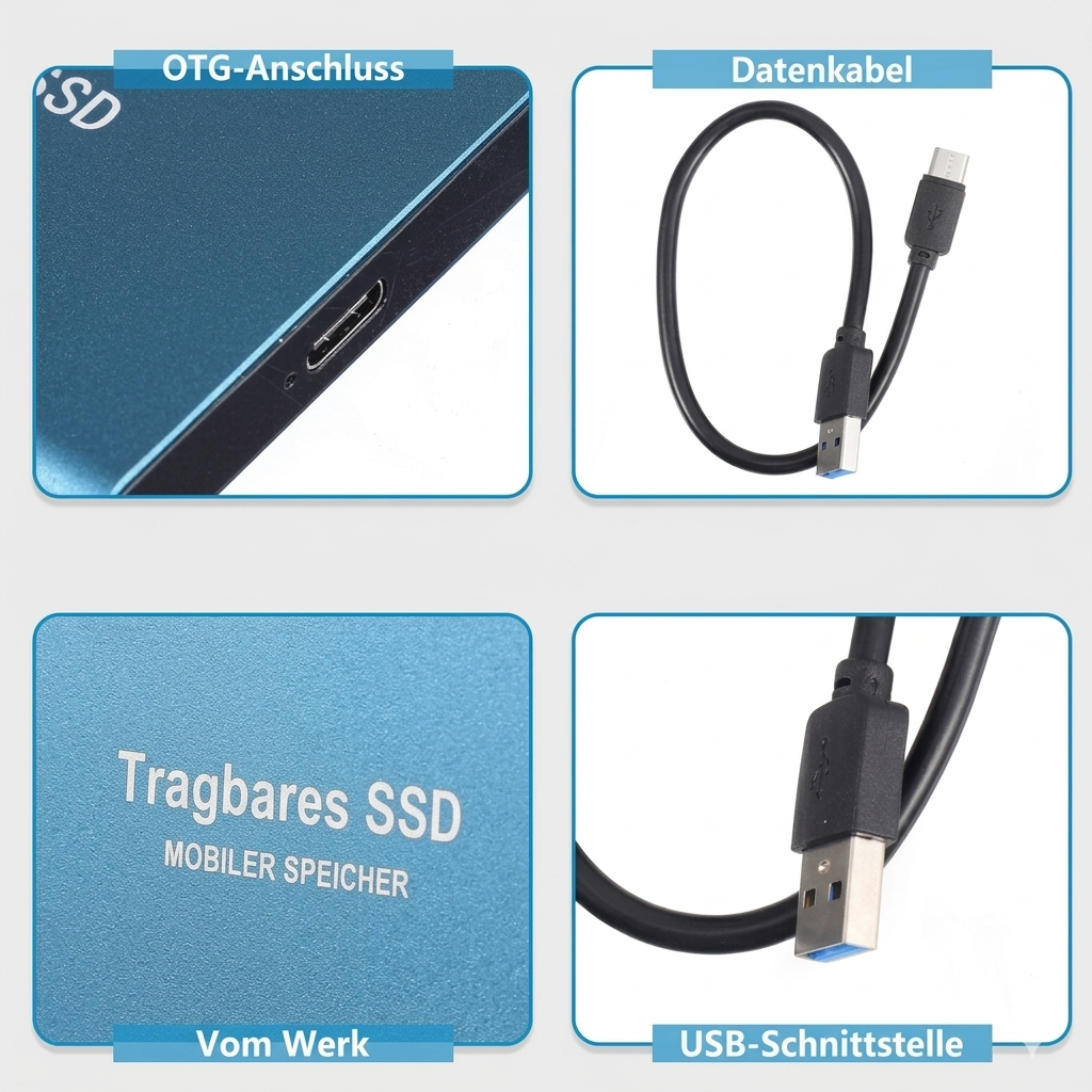 2TB Portable Solid State Drive – Lightning-Fast Transfer & Pocket-Size Storage for Laptops, Desktops, Mac & PC | Thomler